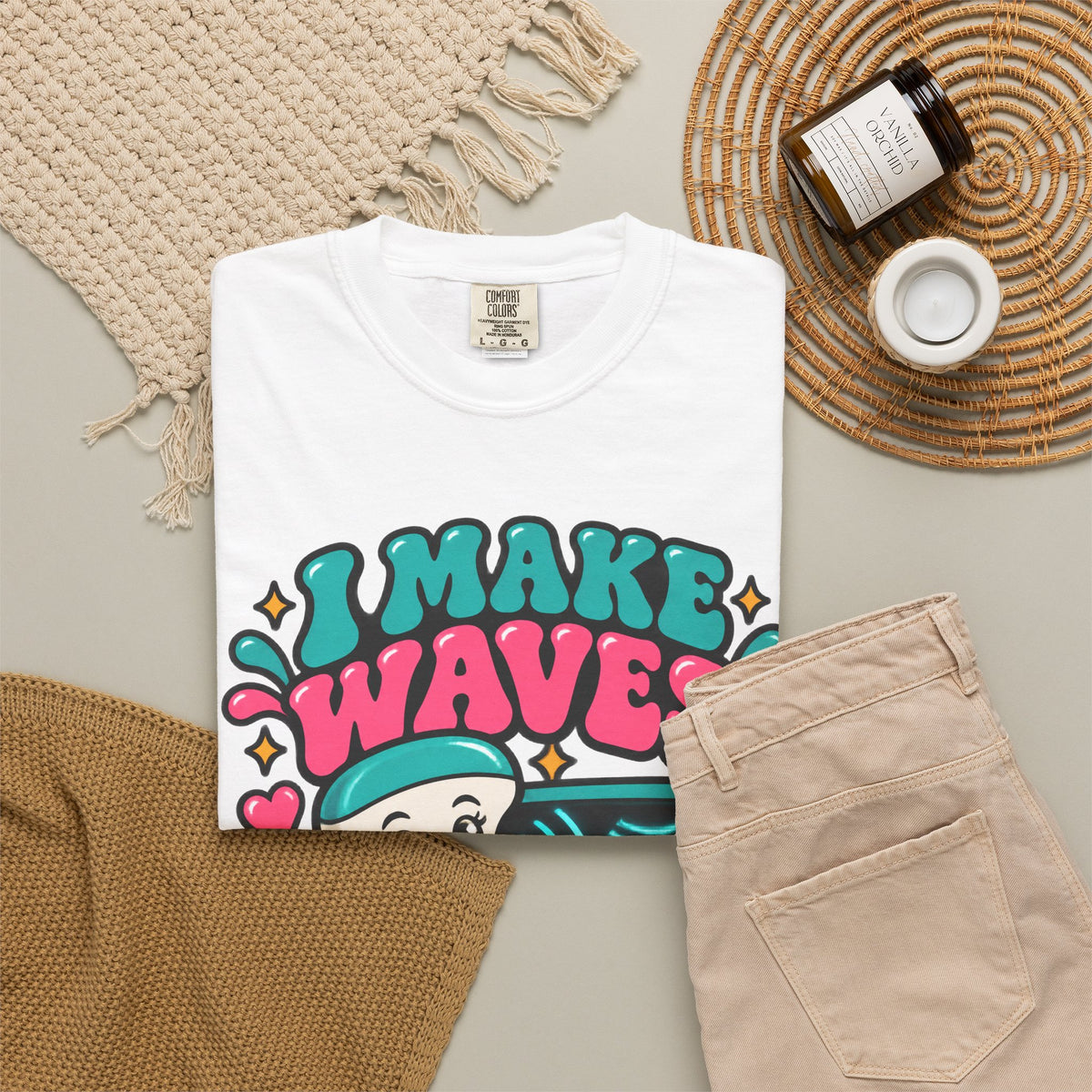 I Make Waves Sonographer Ultrasound Tech Comfort Colors T-Shirt