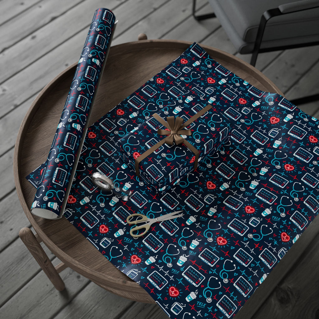 Telemetry Nurse Wrapping Paper Year Round