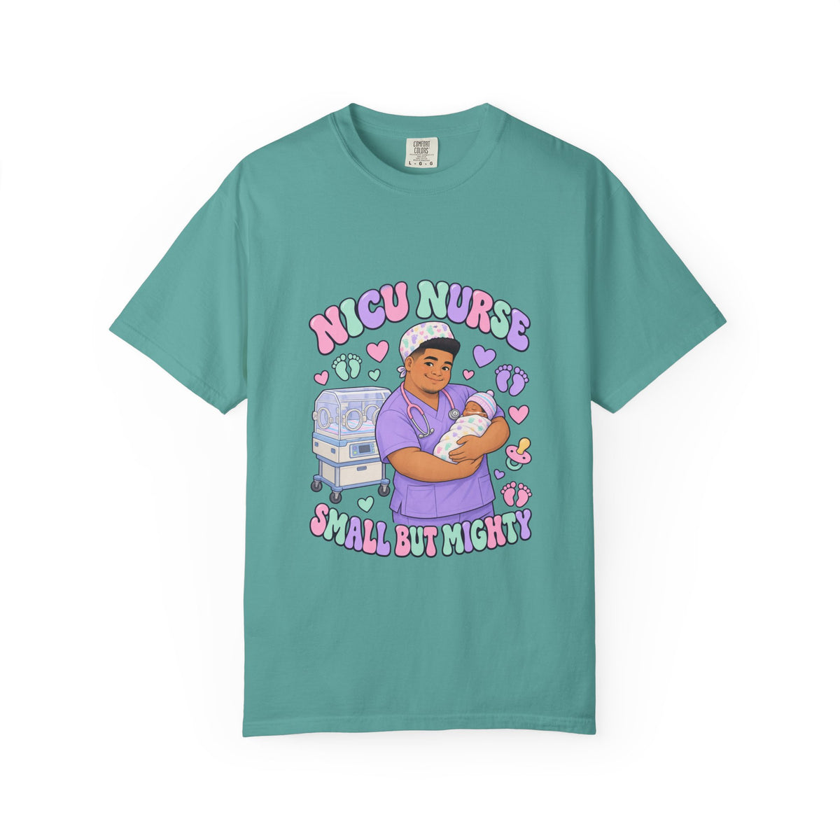 NICU Male Nurse Small But Mighty Tee