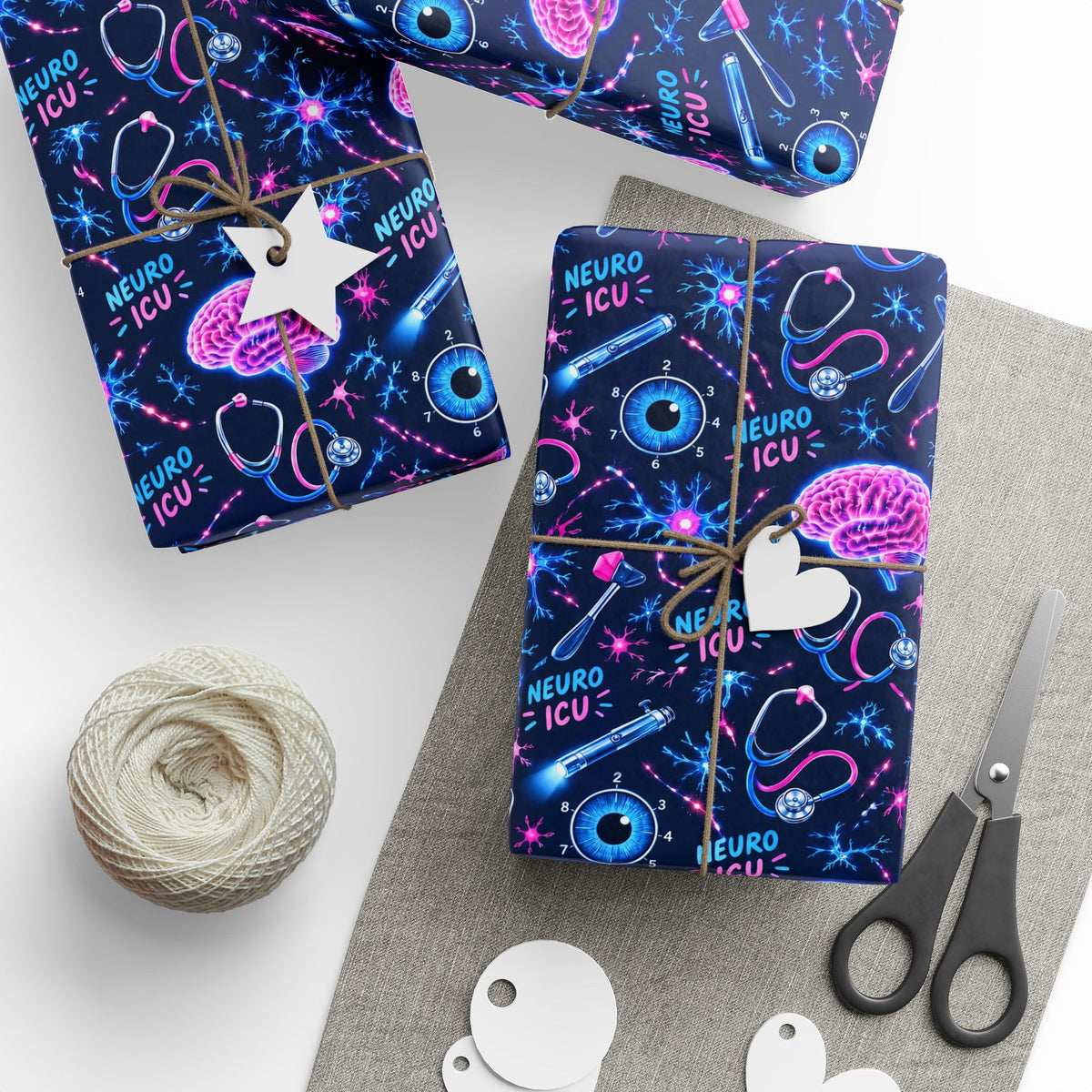 Neuro ICU Nurse Wrapping Paper Year Round