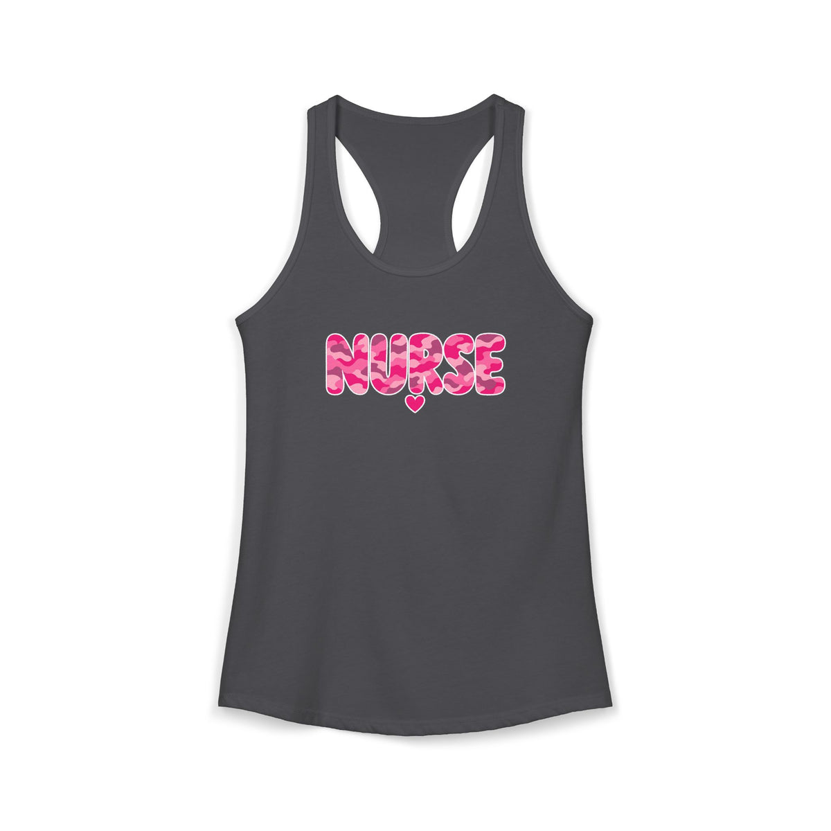 Nurse Pink Camo Women's Racerback Tank Top