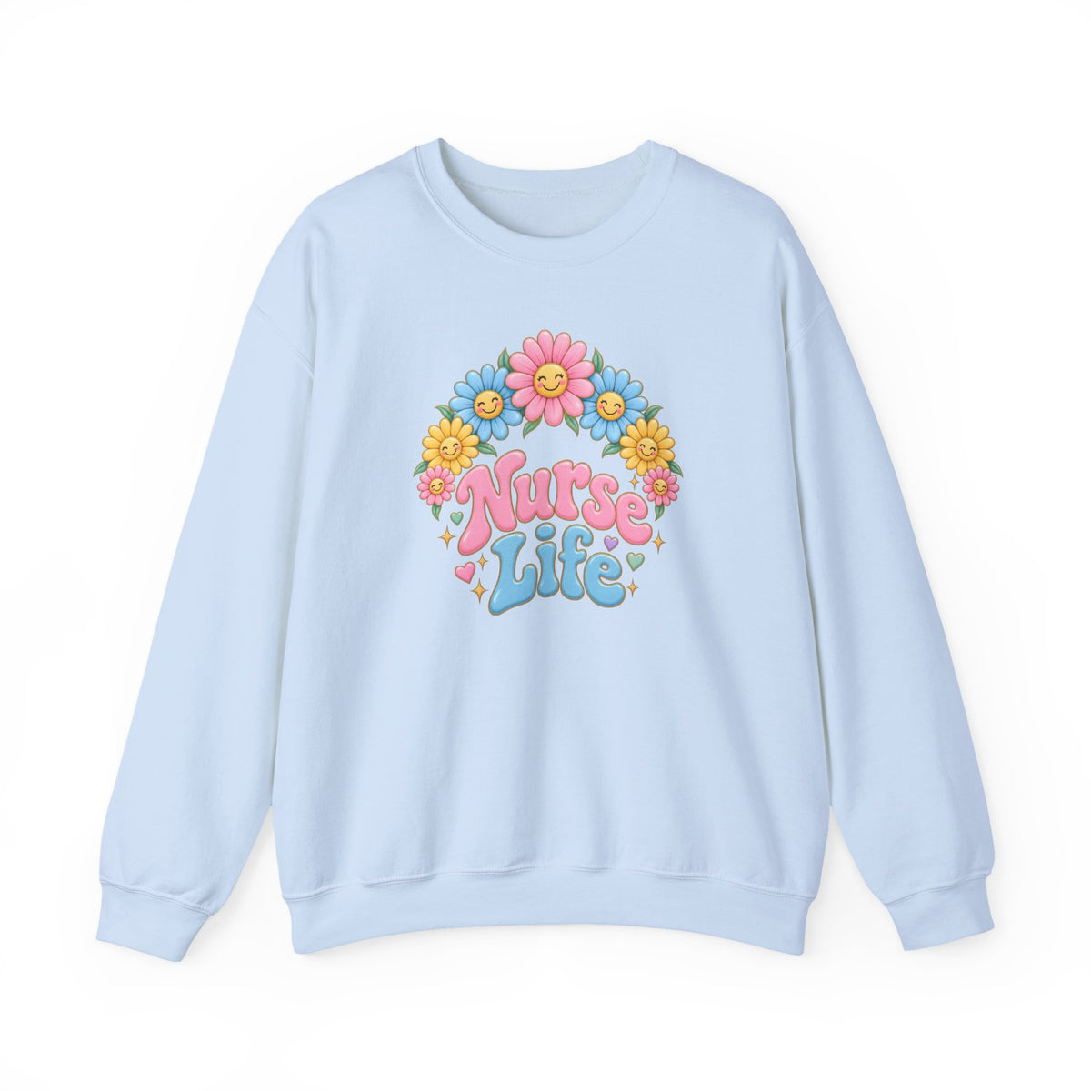 Nurse Life Daisies Crewneck Sweatshirt