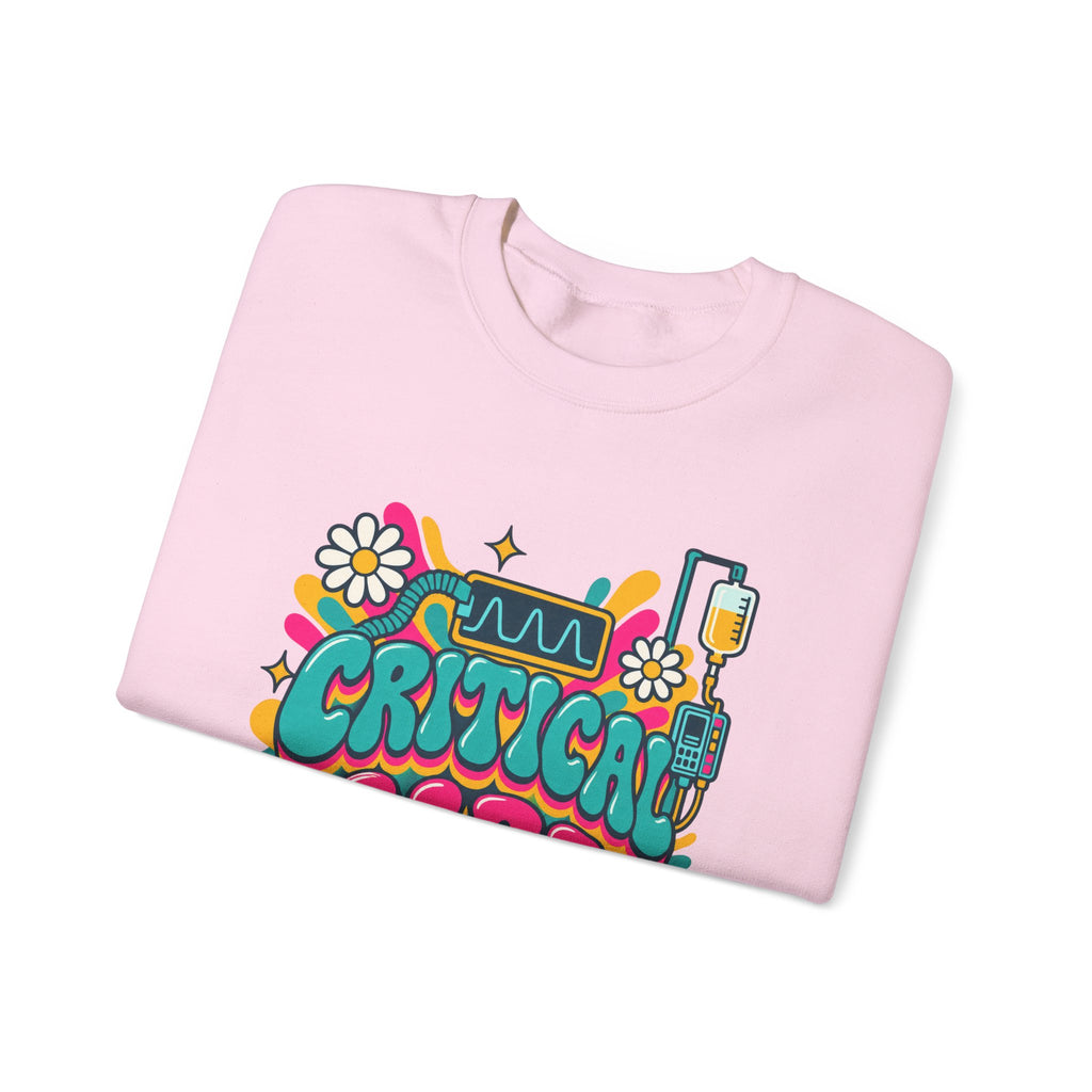 Critical Care Titrate Ventilate Repeat ICU Nurse Crewneck Sweatshirt