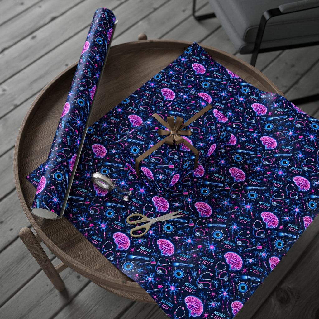 Neuro ICU Nurse Wrapping Paper Year Round