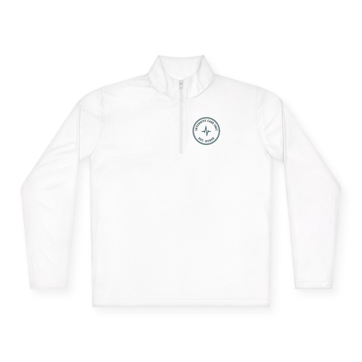 ICU Nurse Minimal Vintage Badge Intensive Care Unit Quarter-Zip Pullover