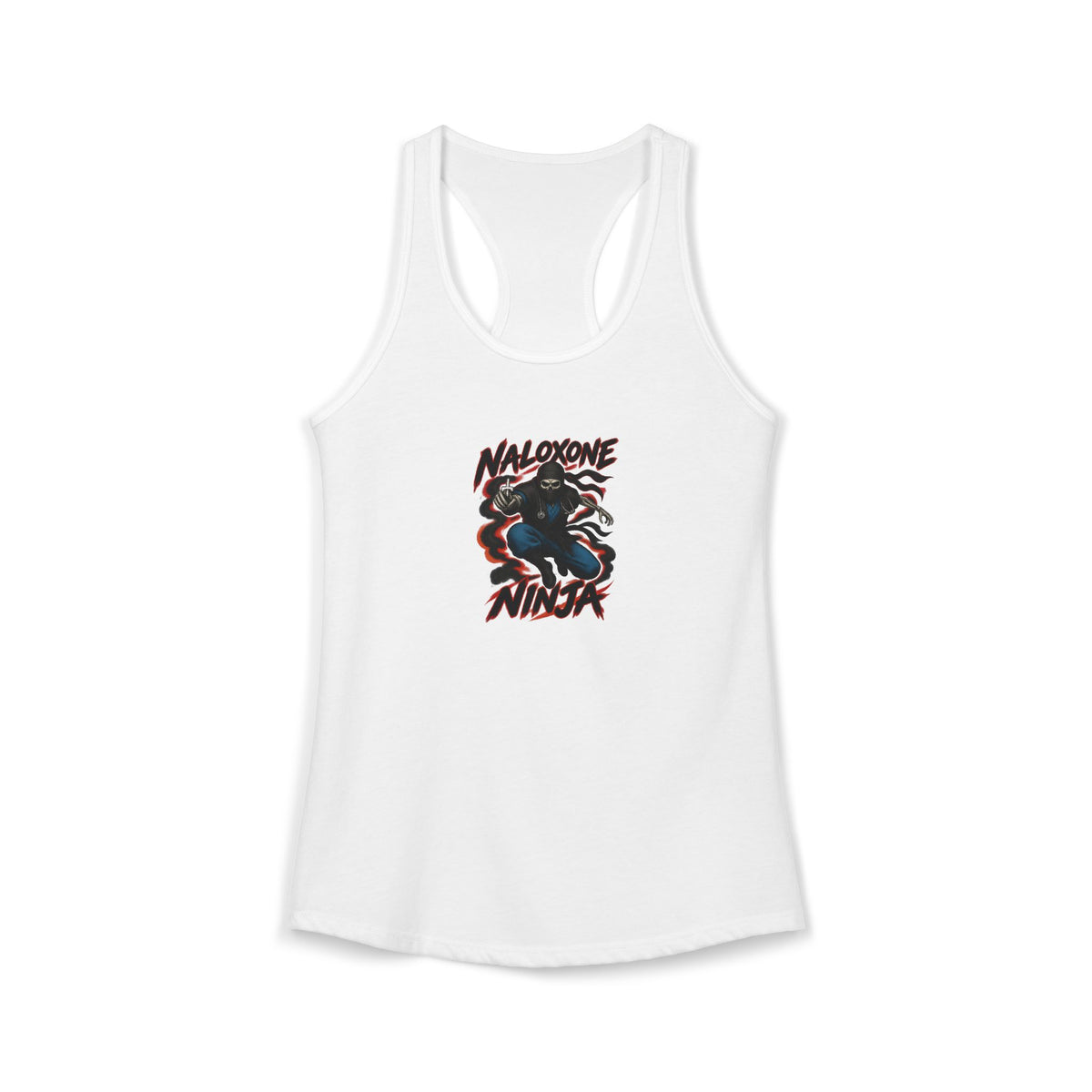 Naloxone Ninja Skeleton ER Nurse Women's Racerback Tank Top