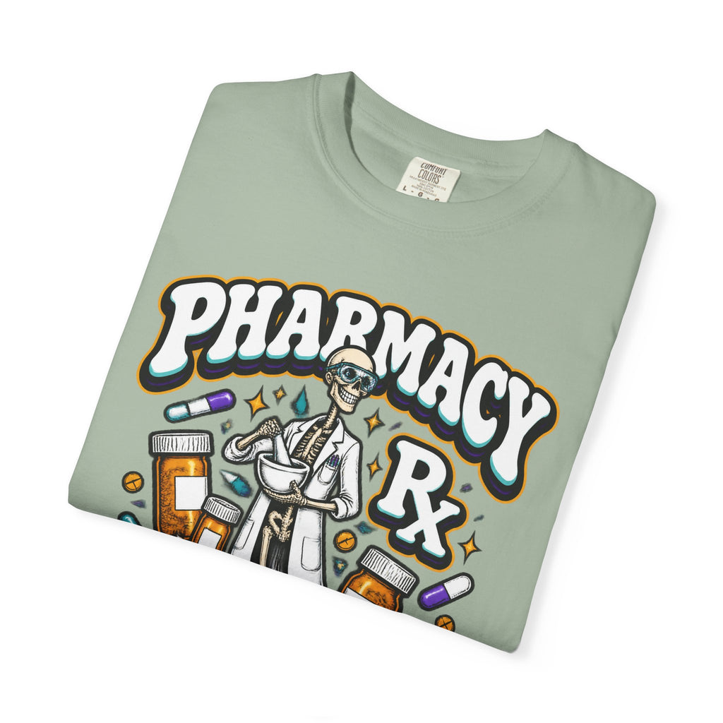 Pharmacy Skeleton Crew Skinny Skeleton Pharmacist Comfort Colors T-Shirt