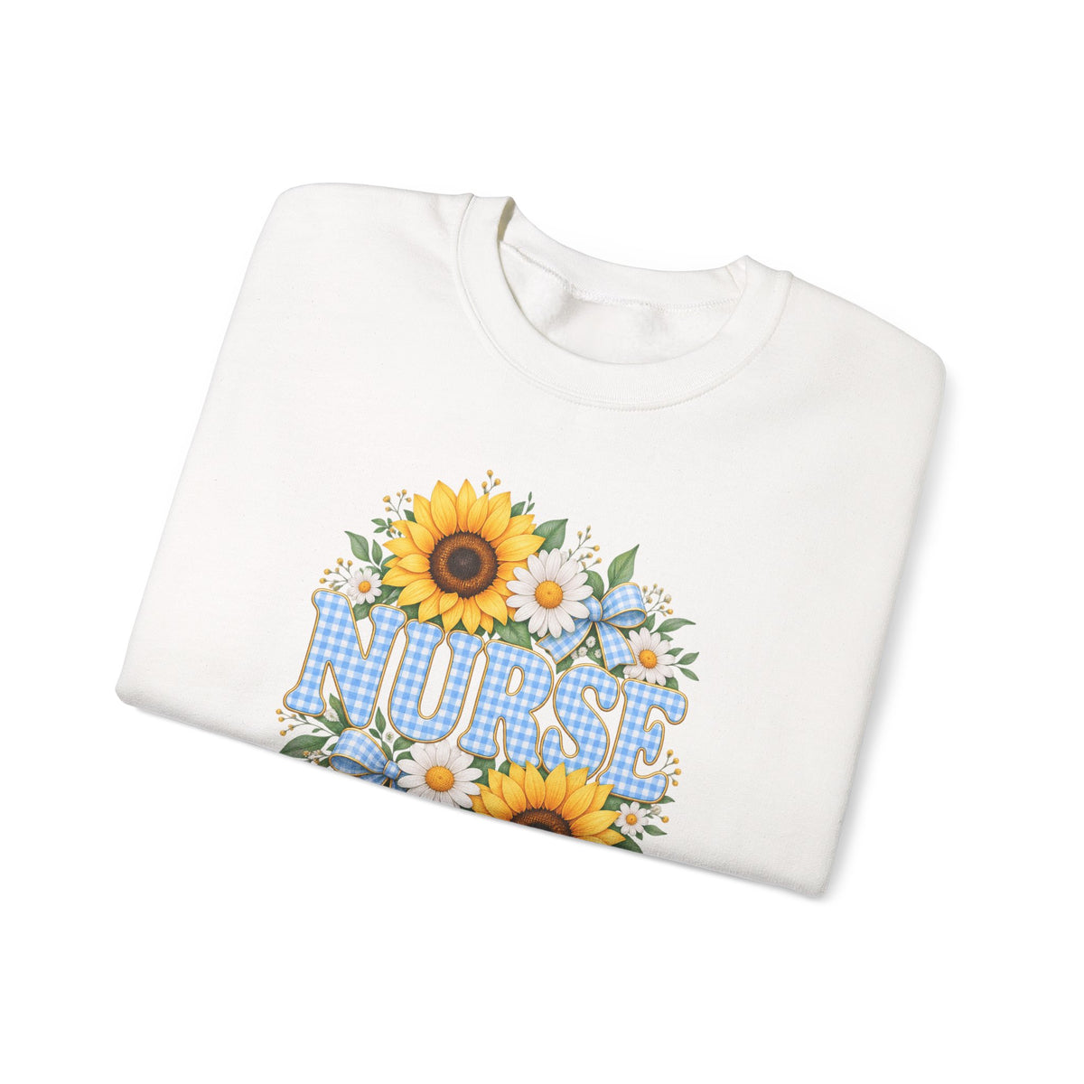 Sunflower Gingham NURSE Crewneck Sweatshirt
