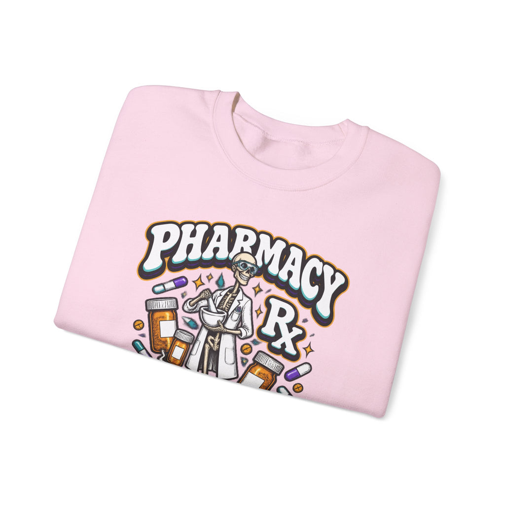 Pharmacy Skeleton Crew Skinny Skeleton Pharmacist Crewneck Sweatshirt