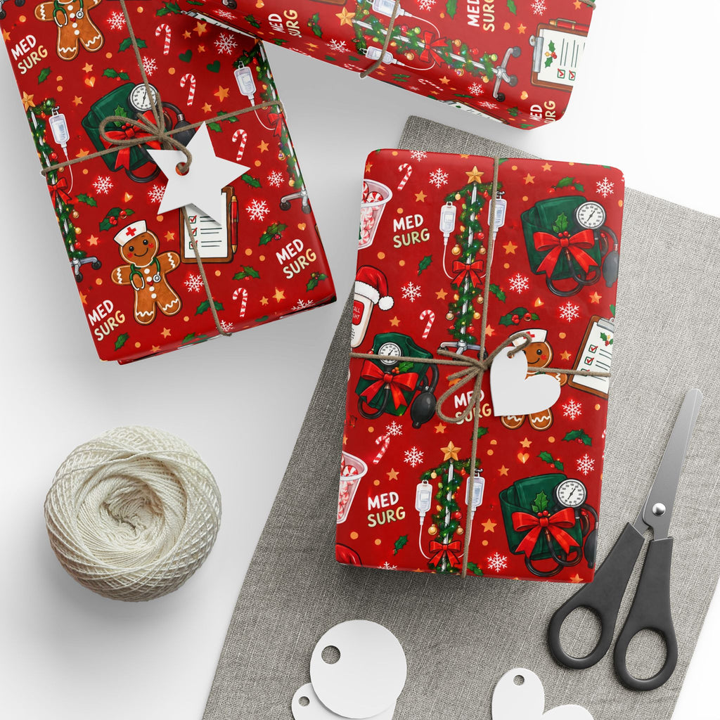 Med Surg Nurse Christmas Wrapping Paper