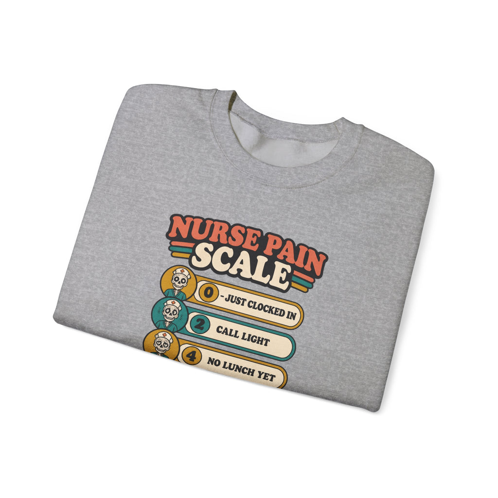 Nurse Pain Scale Funny Skeleton Nurse Crewneck Sweatshirt