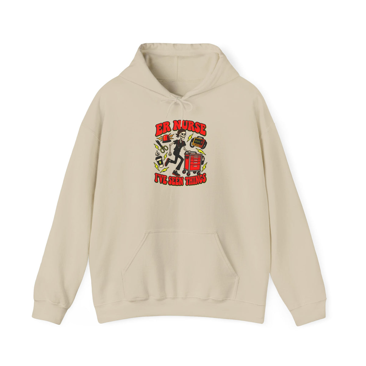ER Nurse I've Seen Things Skinny Skeleton Hoodie