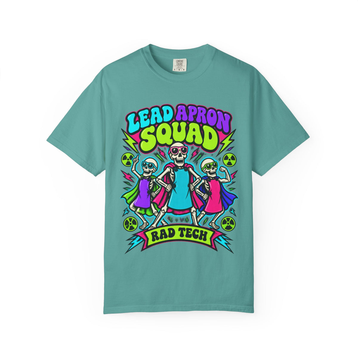 Lead Apron Squad Rad Tech Skeleton Comfort Colors T-Shirt