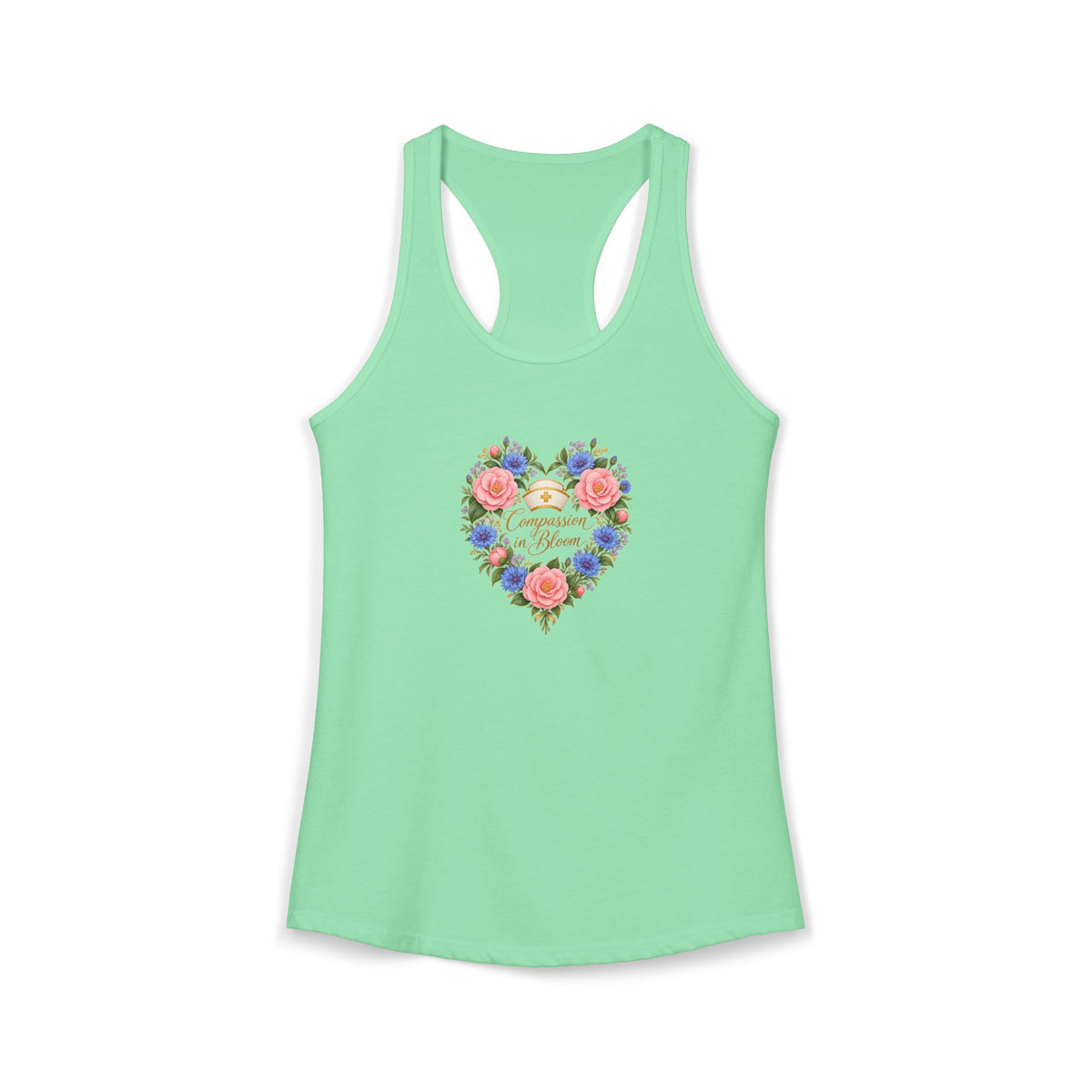 Compassion in Bloom Nurse Women's Racerback Tank Top