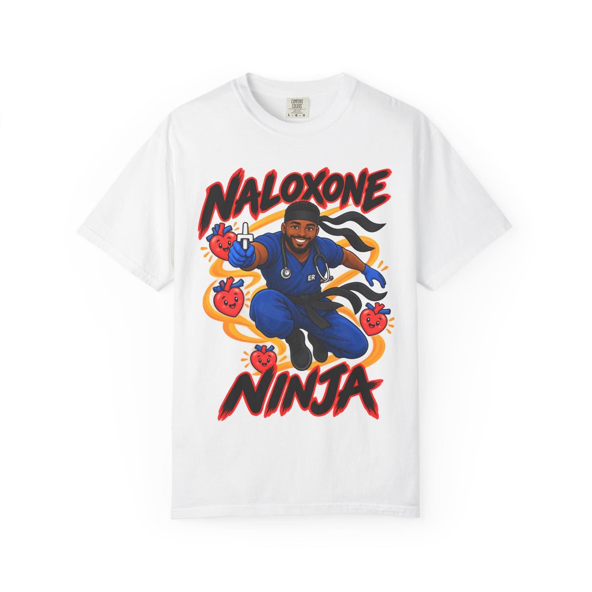 Naloxone Ninja ER Male Nurse Tee