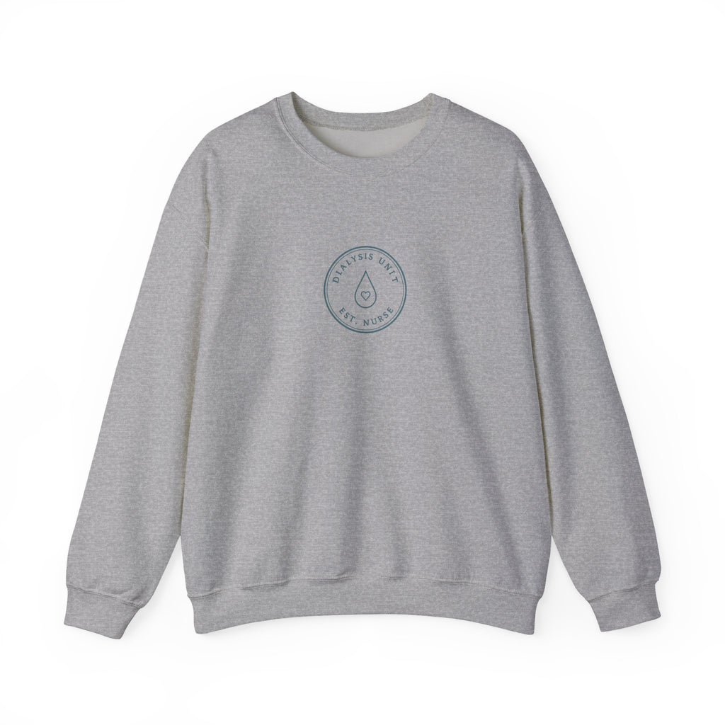 Dialysis Nurse Minimal Vintage Badge Dialysis Unit Crewneck Sweatshirt