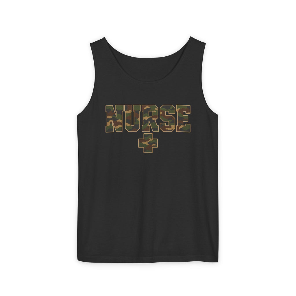 Nurse Woodland Camo Comfort Colors Tank Top