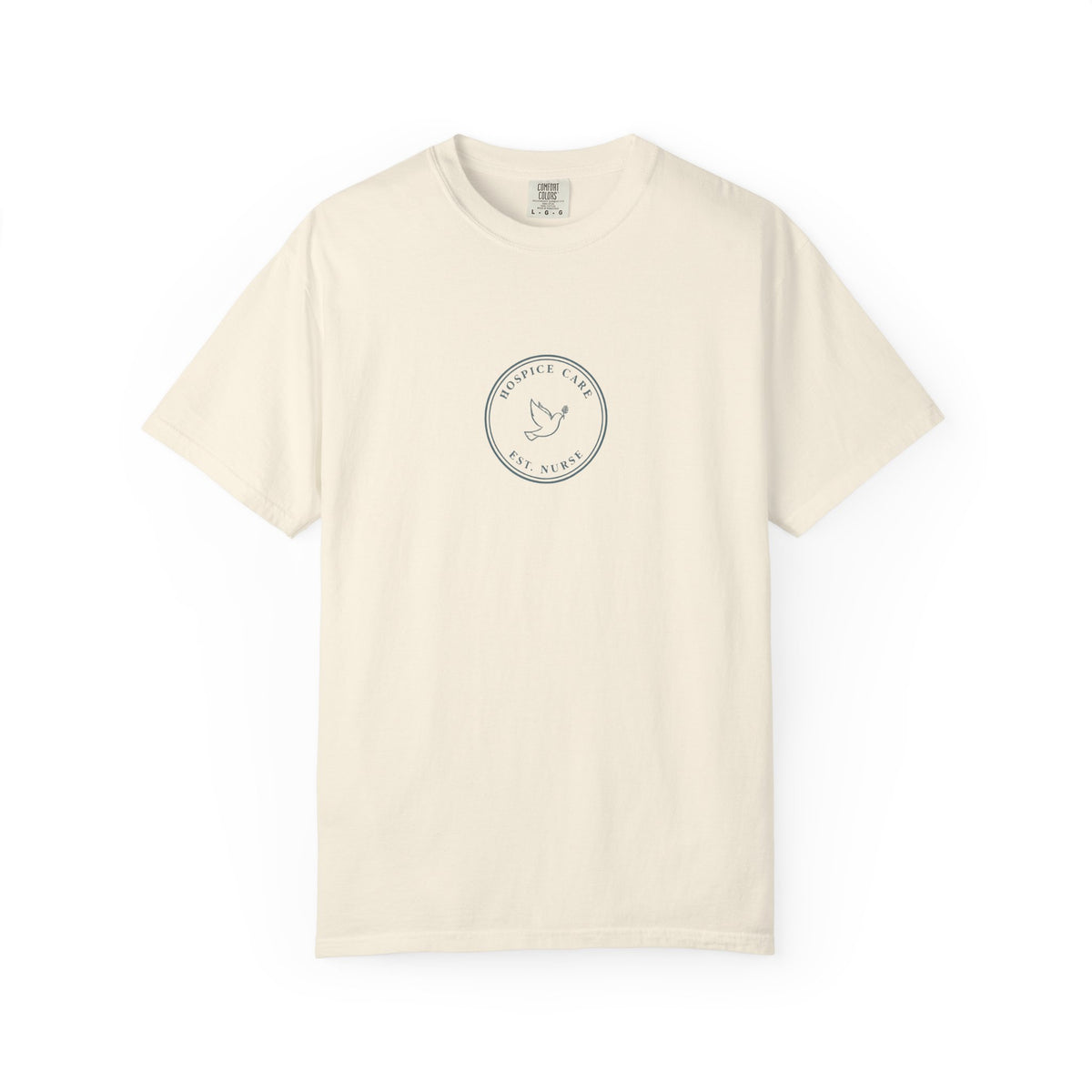 Hospice Nurse Minimal Vintage Badge Hospice Care Comfort Colors T-Shirt
