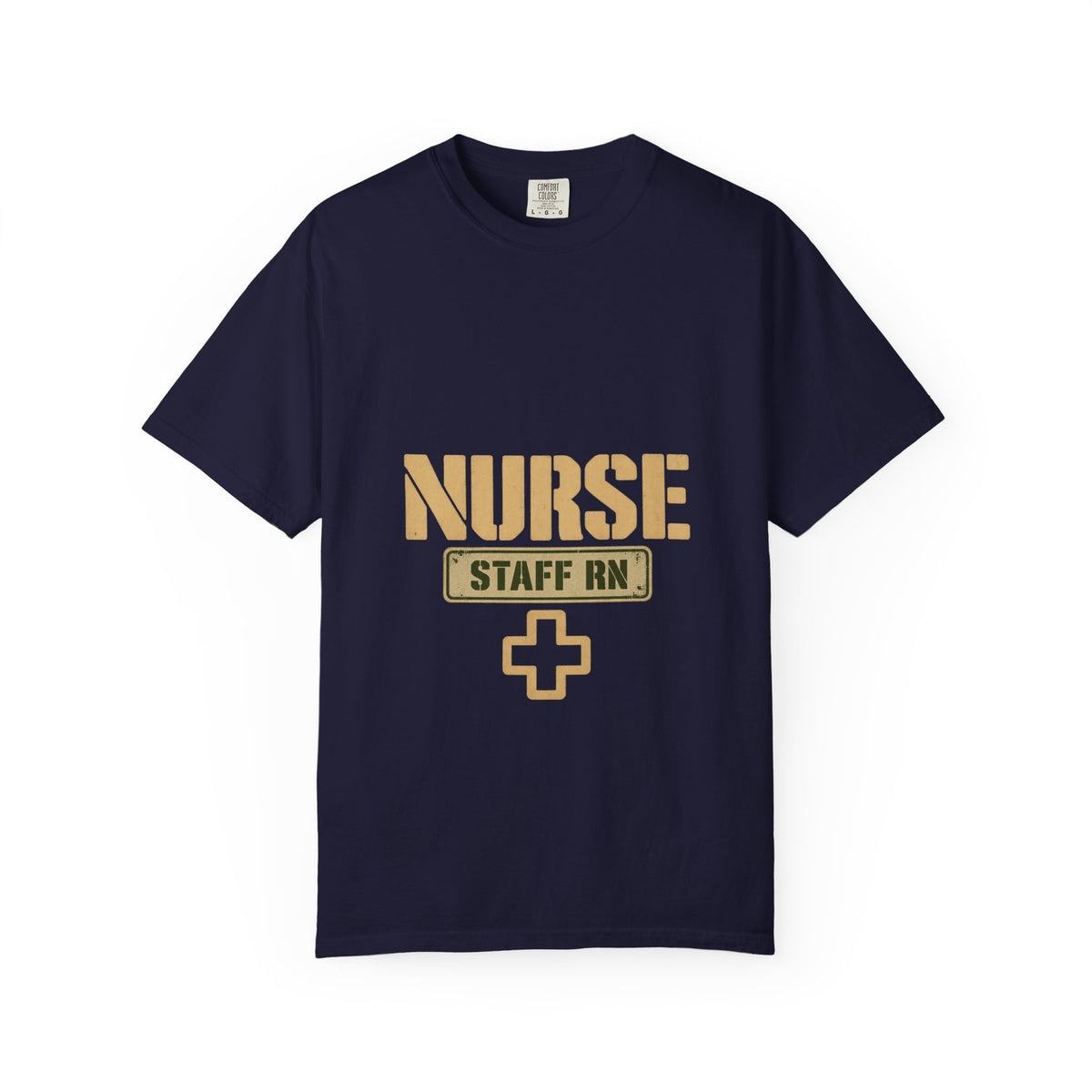 Nurse Military Stencil Staff RN Comfort Colors T-Shirt