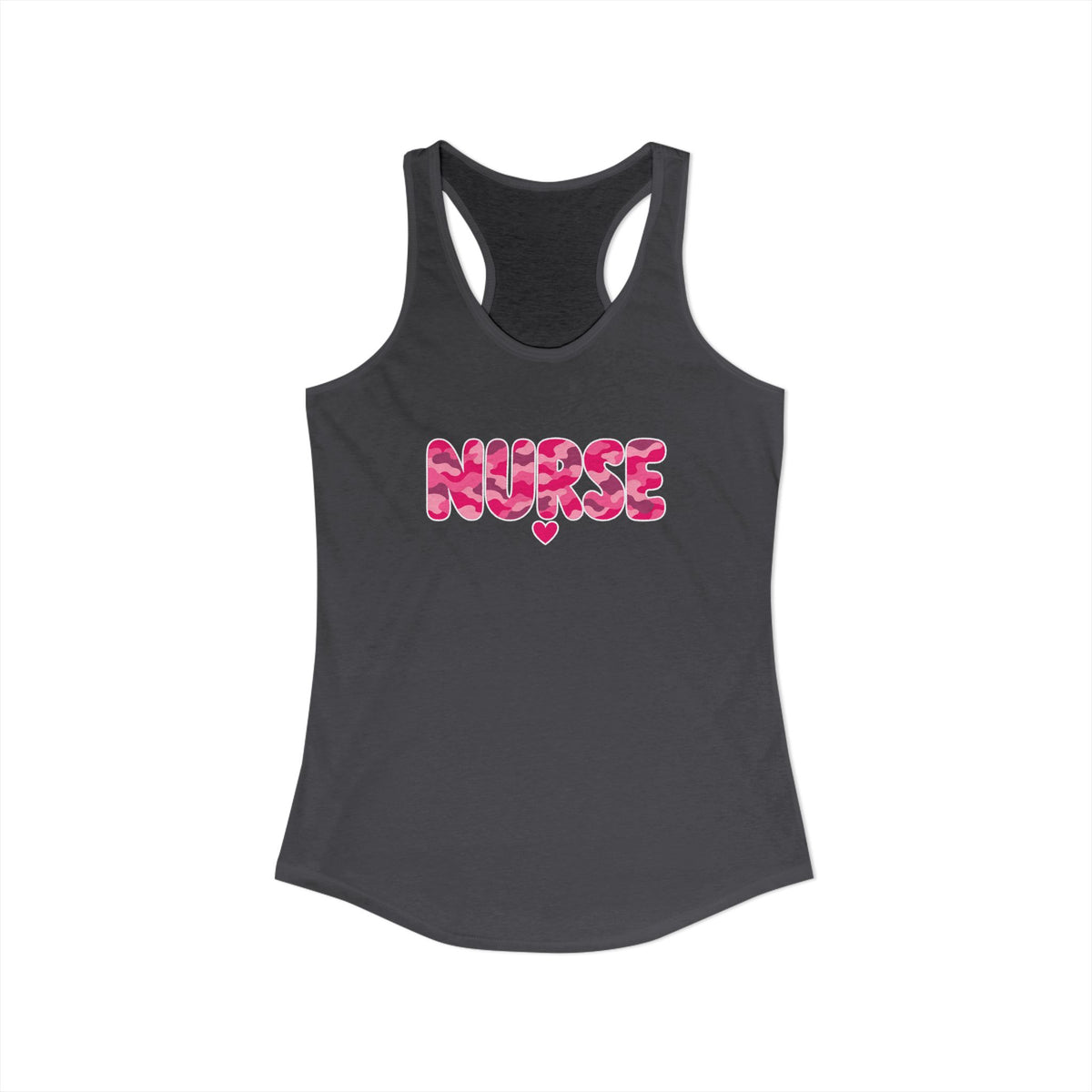 Nurse Pink Camo Women's Racerback Tank Top