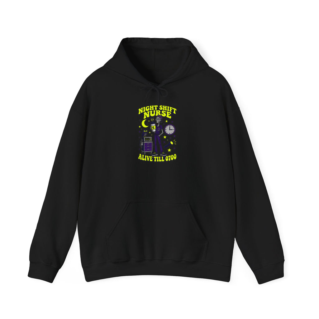Night Shift Nurse Alive Till 0700 Skinny Skeleton Hoodie