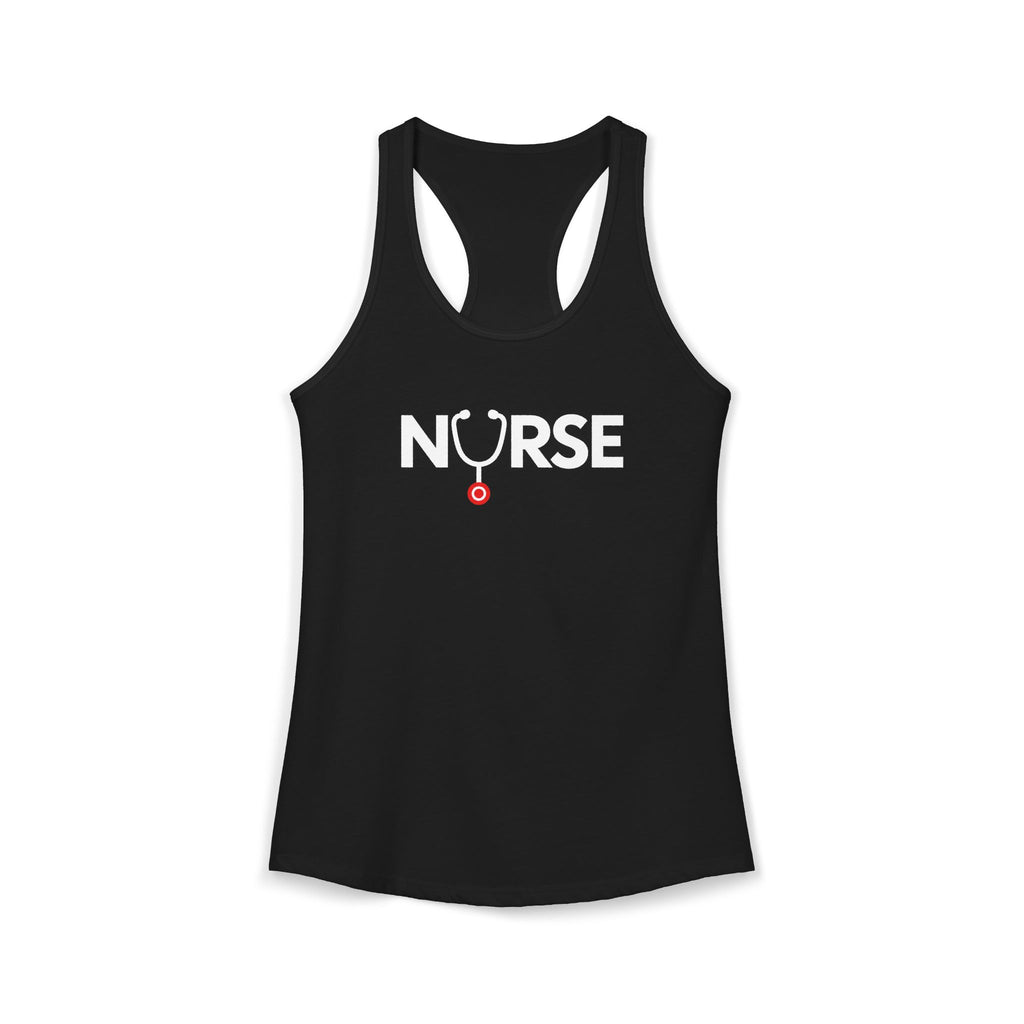 Nurse Stethoscope U Women's Racerback Tank Top