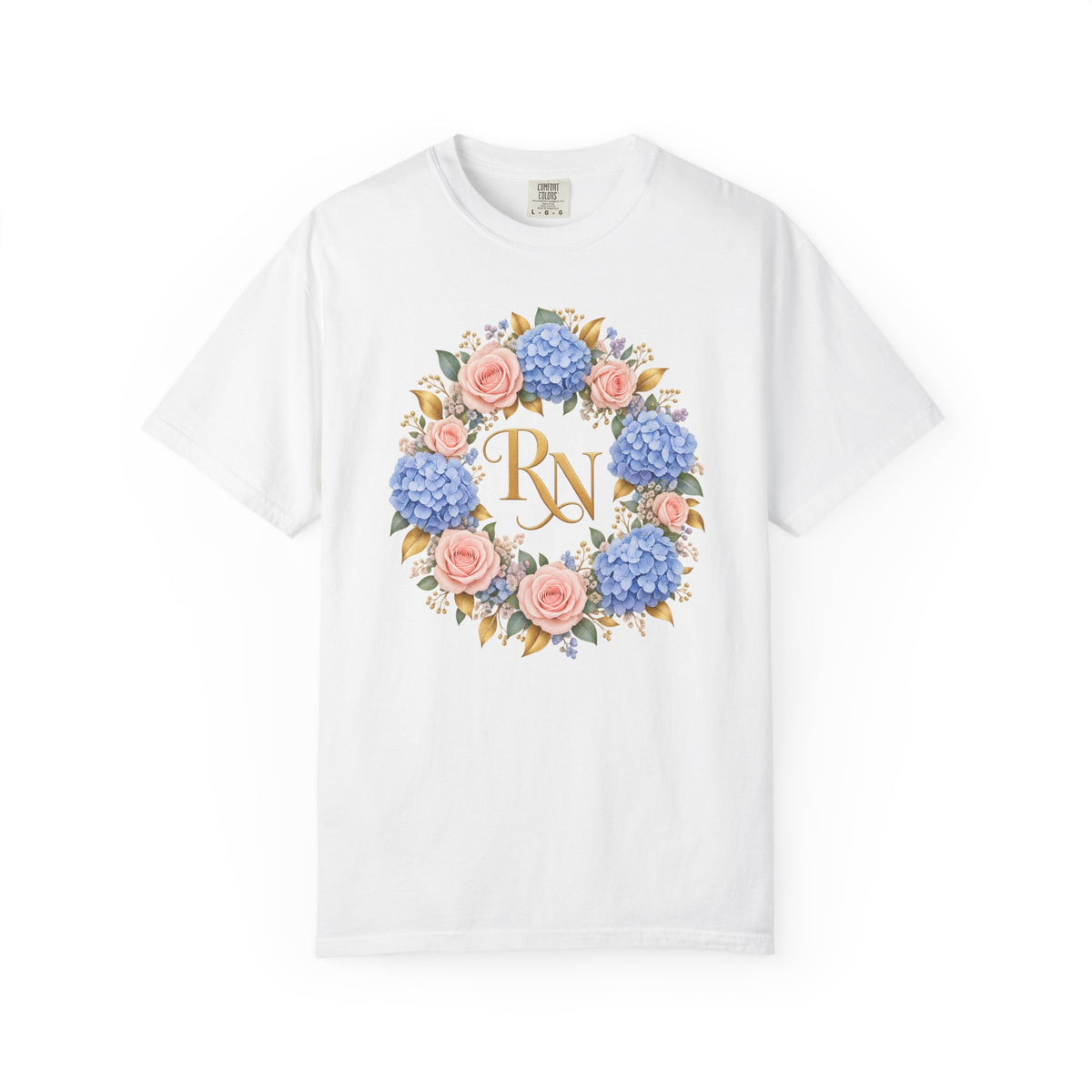 Hydrangea Wreath RN Tee