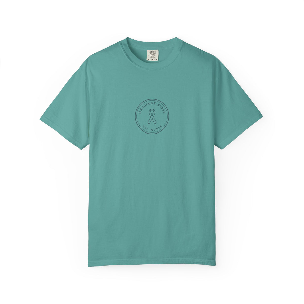 Oncology Nurse Minimal Vintage Badge Comfort Colors T-Shirt
