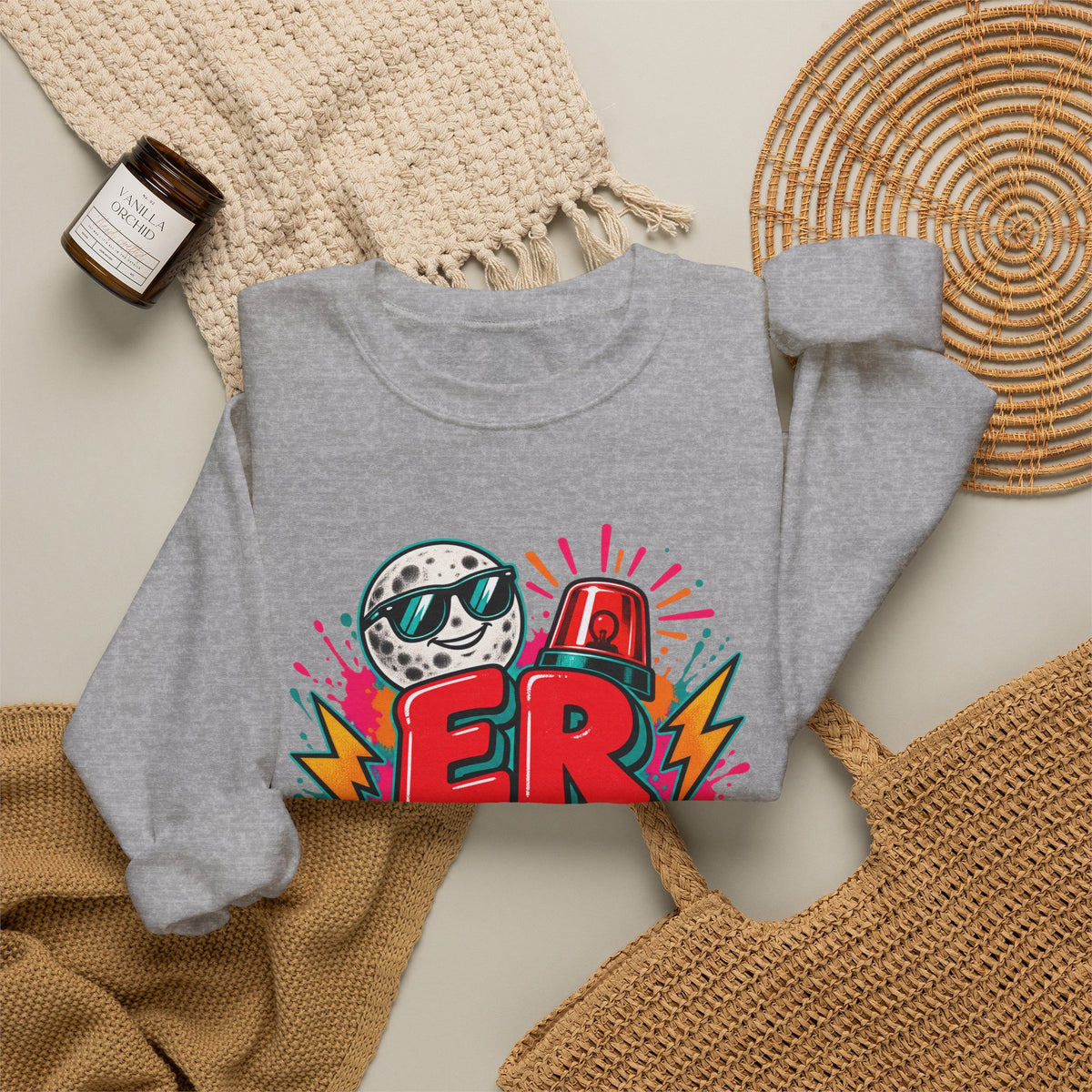 ER Crew We Don't Say the Q-Word ED Nurse Crewneck Sweatshirt