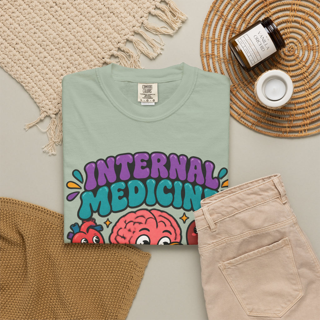Internal Medicine Professional Overthinker Funny Doctor Comfort Colors T-Shirt
