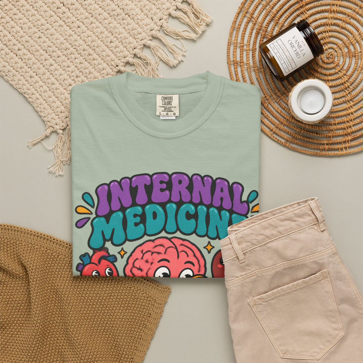 Internal Medicine Professional Overthinker Funny Doctor Comfort Colors T-Shirt