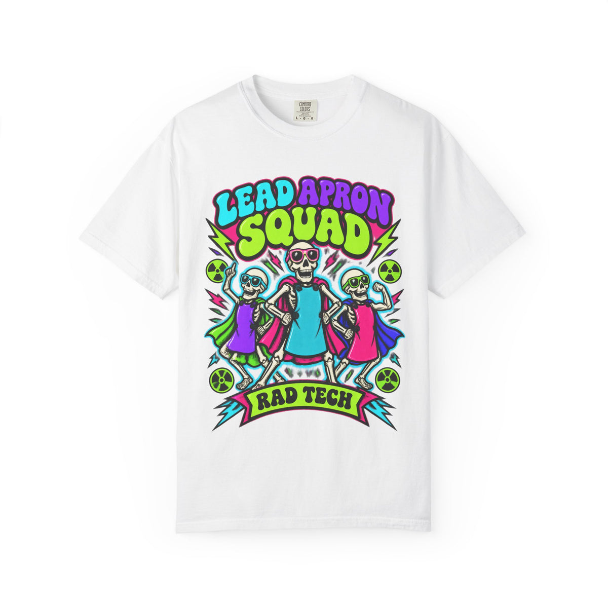 Lead Apron Squad Rad Tech Skeleton Comfort Colors T-Shirt