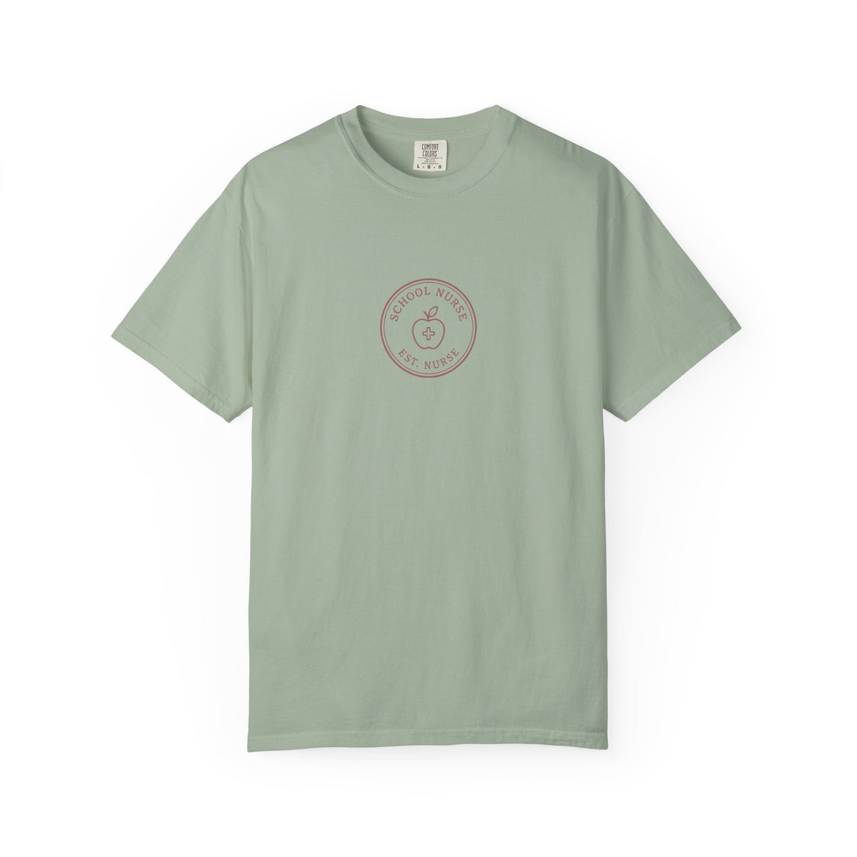 School Nurse Minimal Vintage Badge Comfort Colors T-Shirt