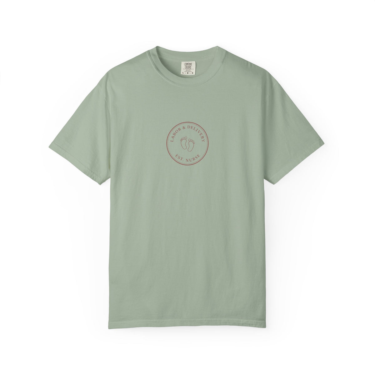 L&D Nurse Minimal Vintage Badge Labor & Delivery Comfort Colors T-Shirt