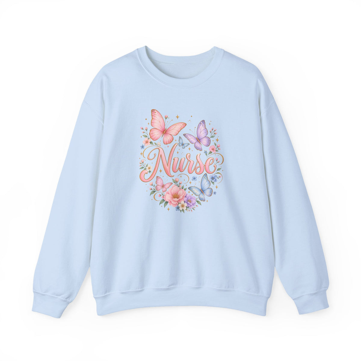 Butterfly Garden Nurse Crewneck Sweatshirt