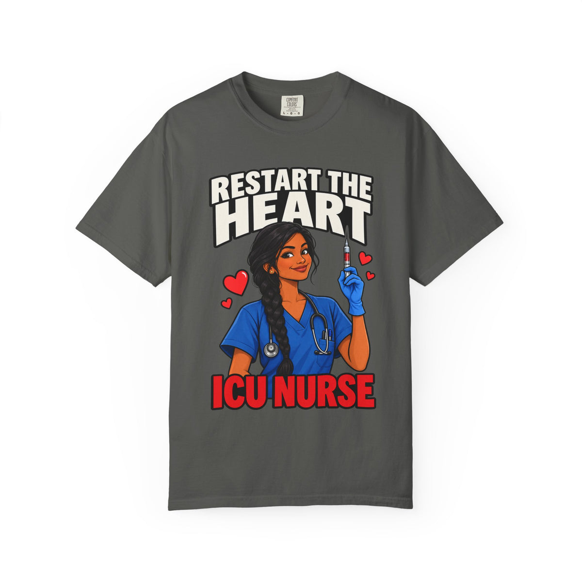 Restart the Heart ICU Nurse Tee (Long Braid)