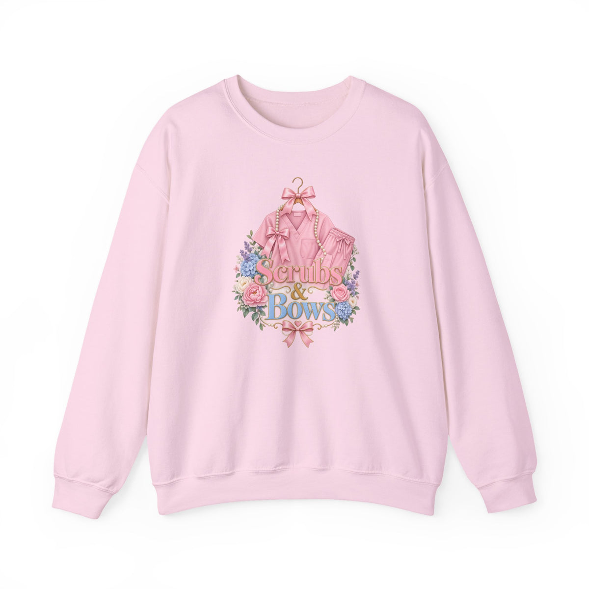 Scrubs and Bows Nurse Crewneck Sweatshirt