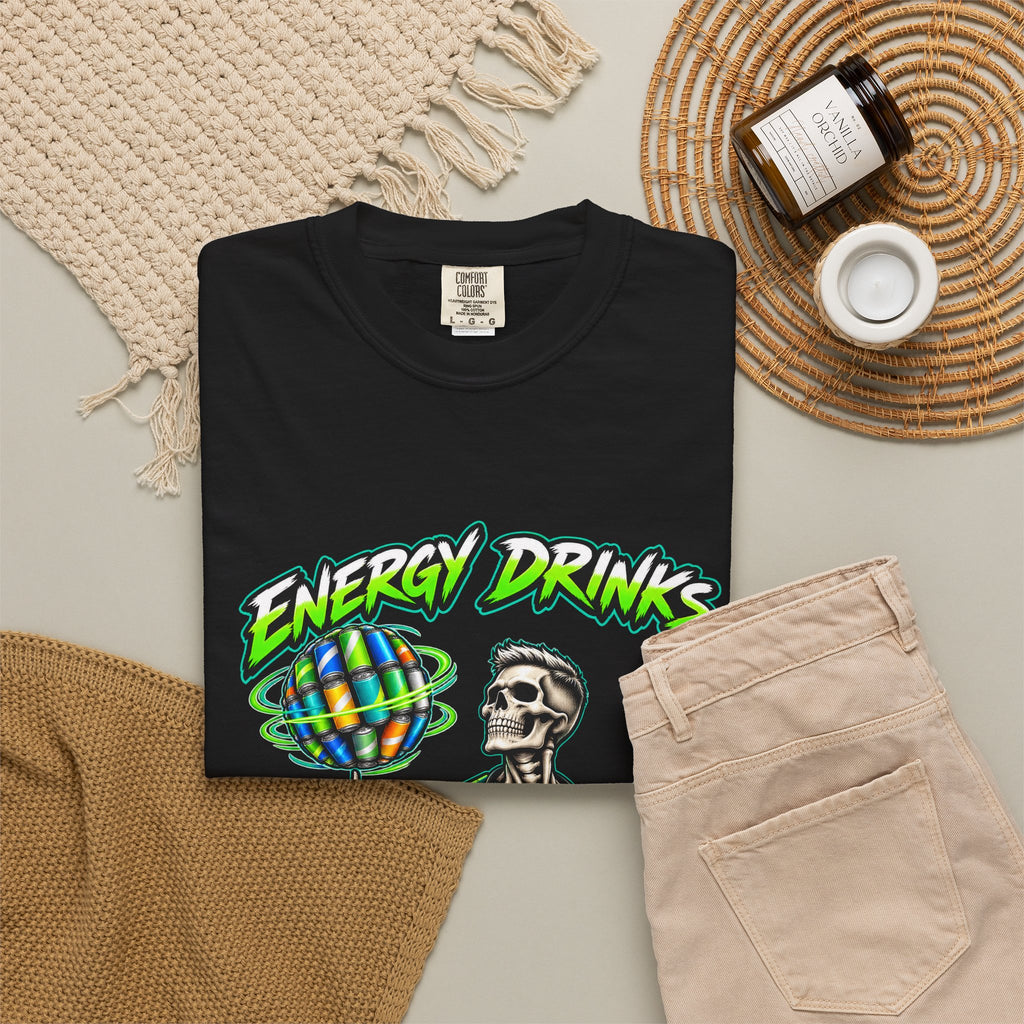 Energy Drinks Make the World Go Round Skeleton Male Nurse Comfort Colors T-Shirt