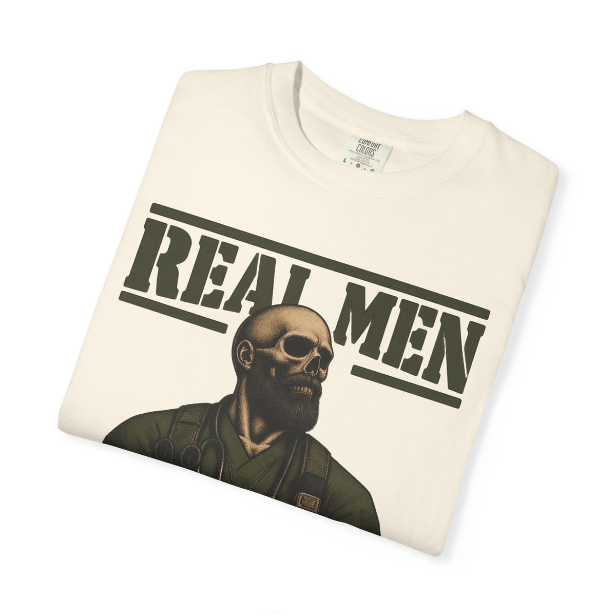 Real Men Wear Scrubs Murse Skeleton Nurse Comfort Colors T-Shirt