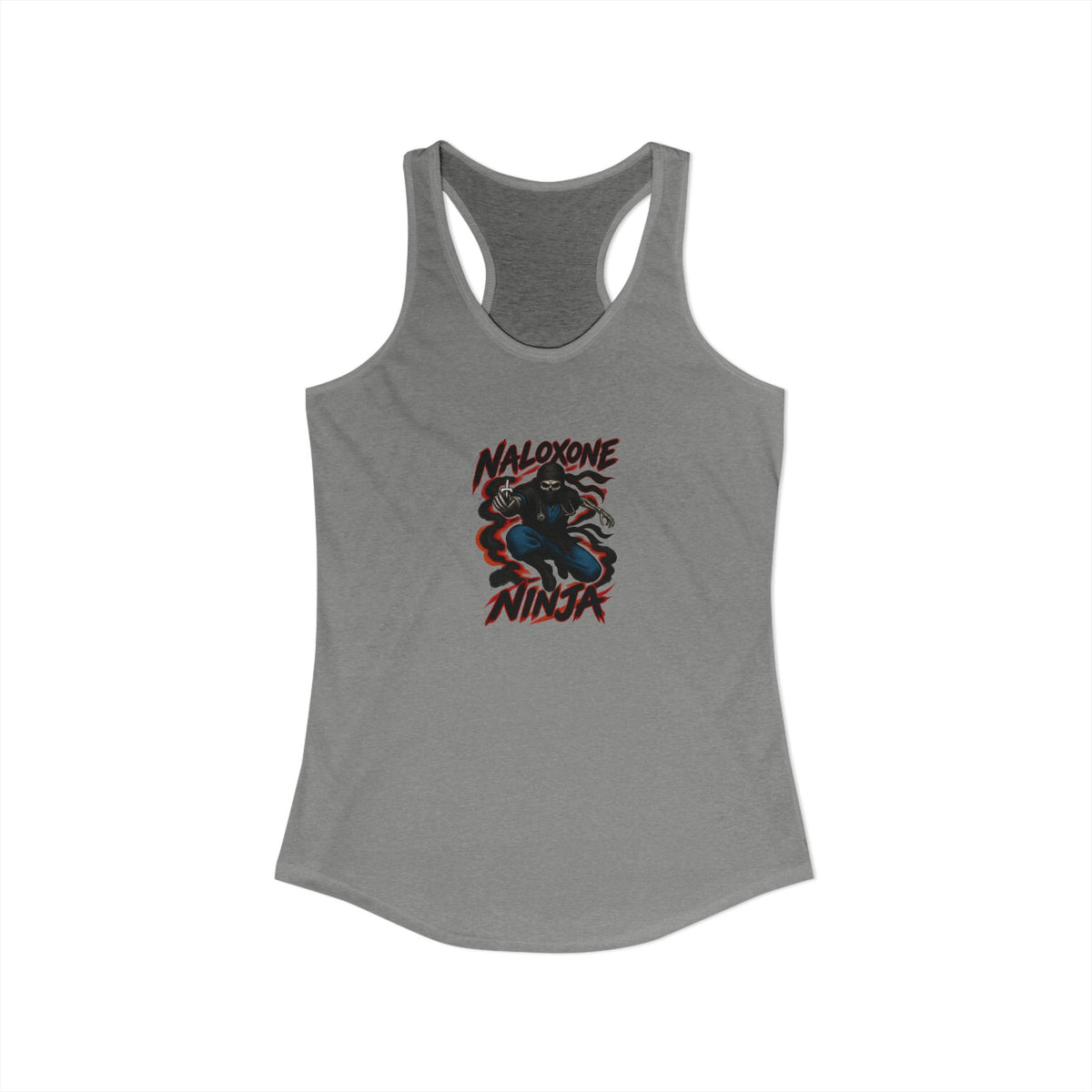 Naloxone Ninja Skeleton ER Nurse Women's Racerback Tank Top