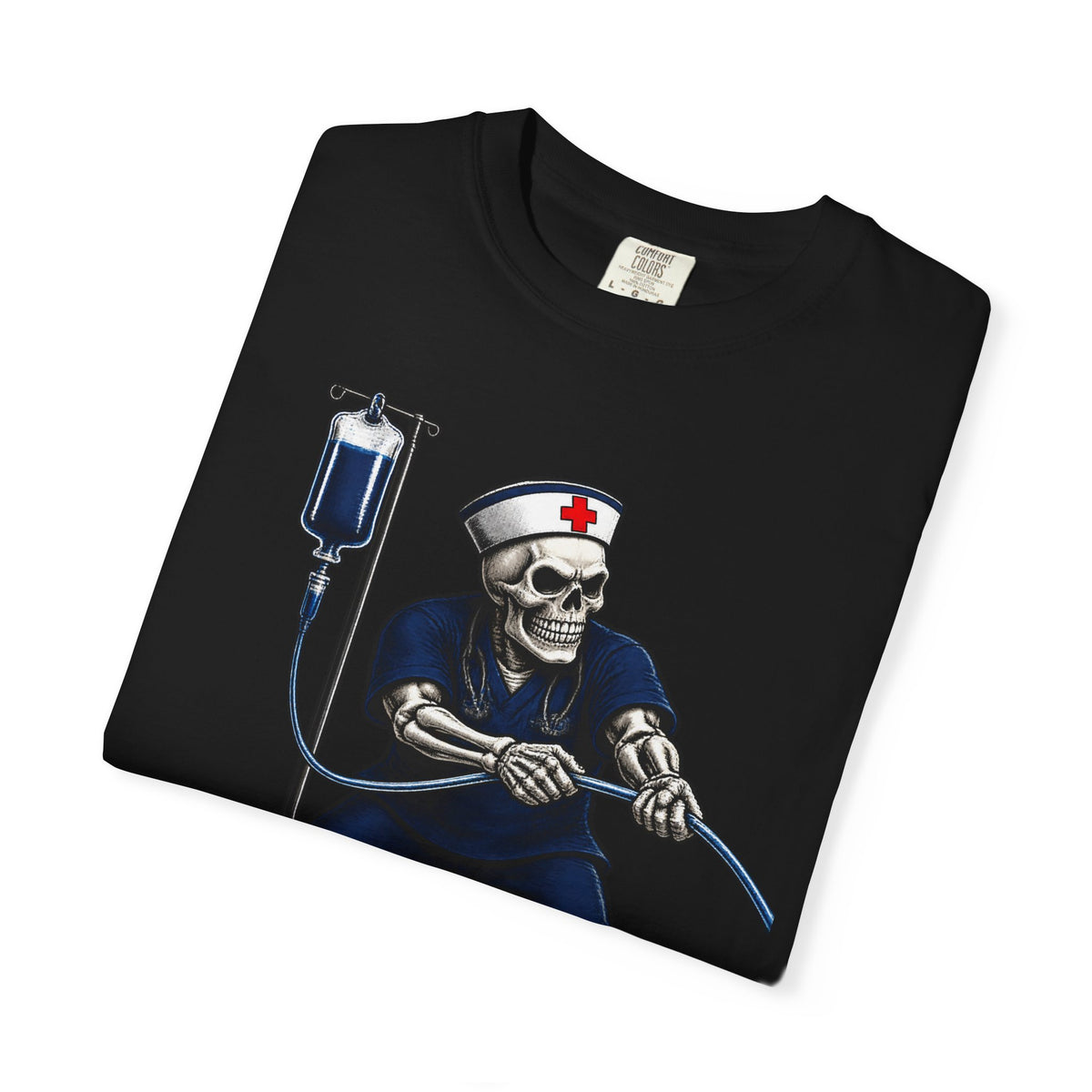 Hold the Line Skeleton Nurse Comfort Colors T-Shirt