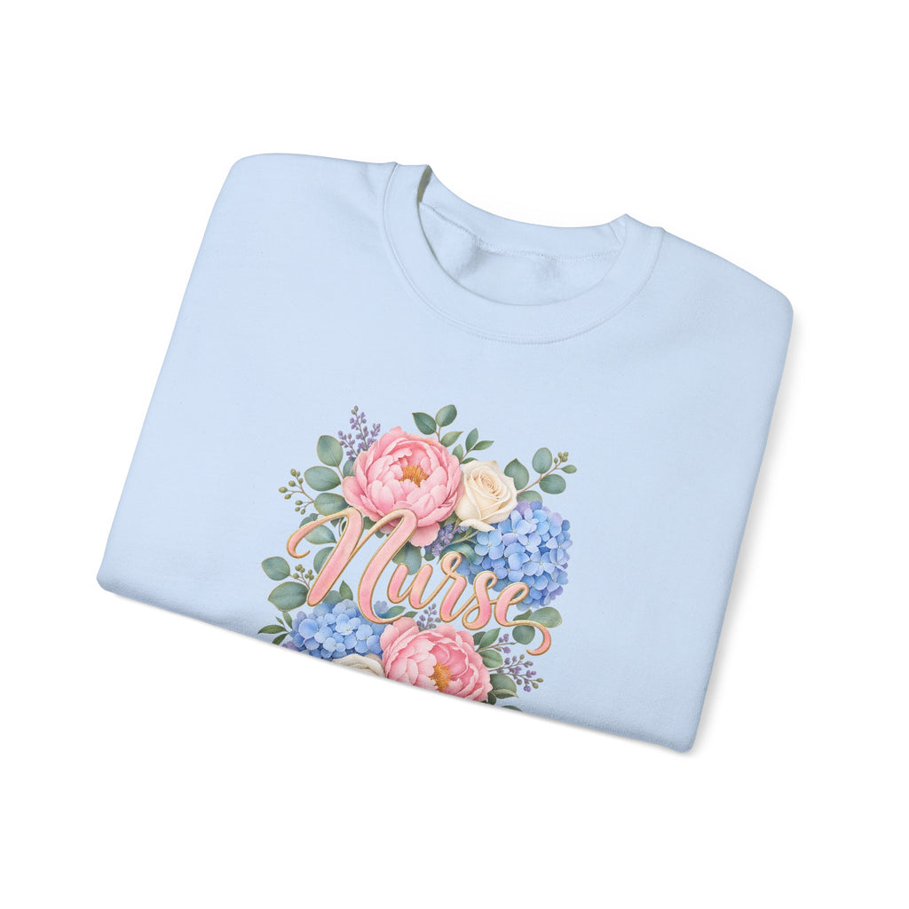 Peony and Hydrangea Nurse Crewneck Sweatshirt