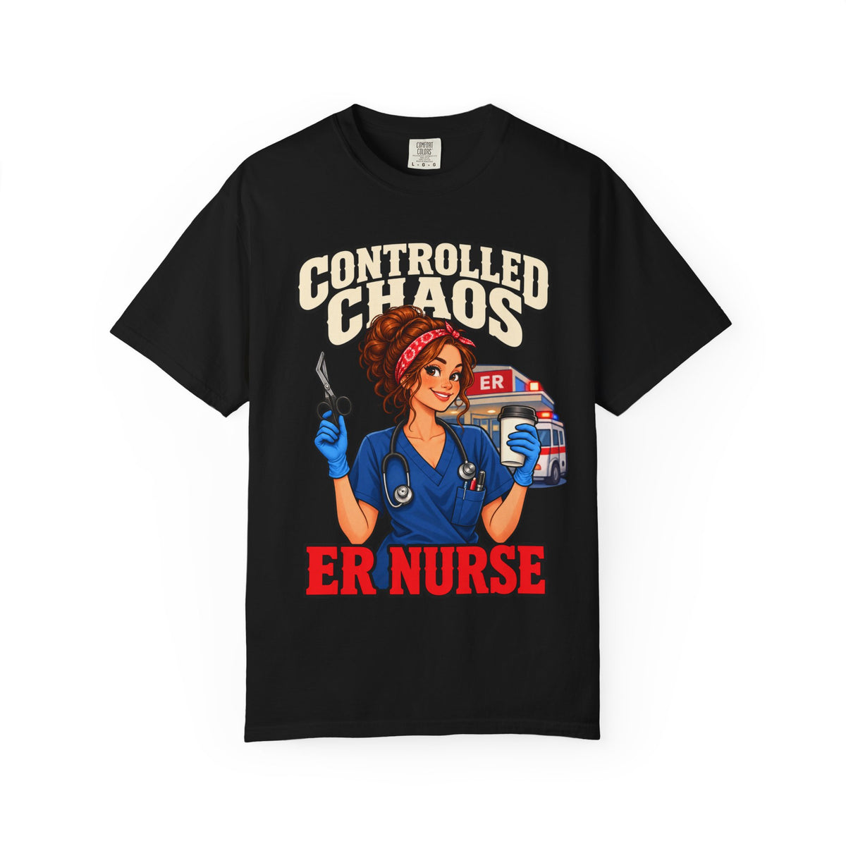 Controlled Chaos ER Nurse Tee