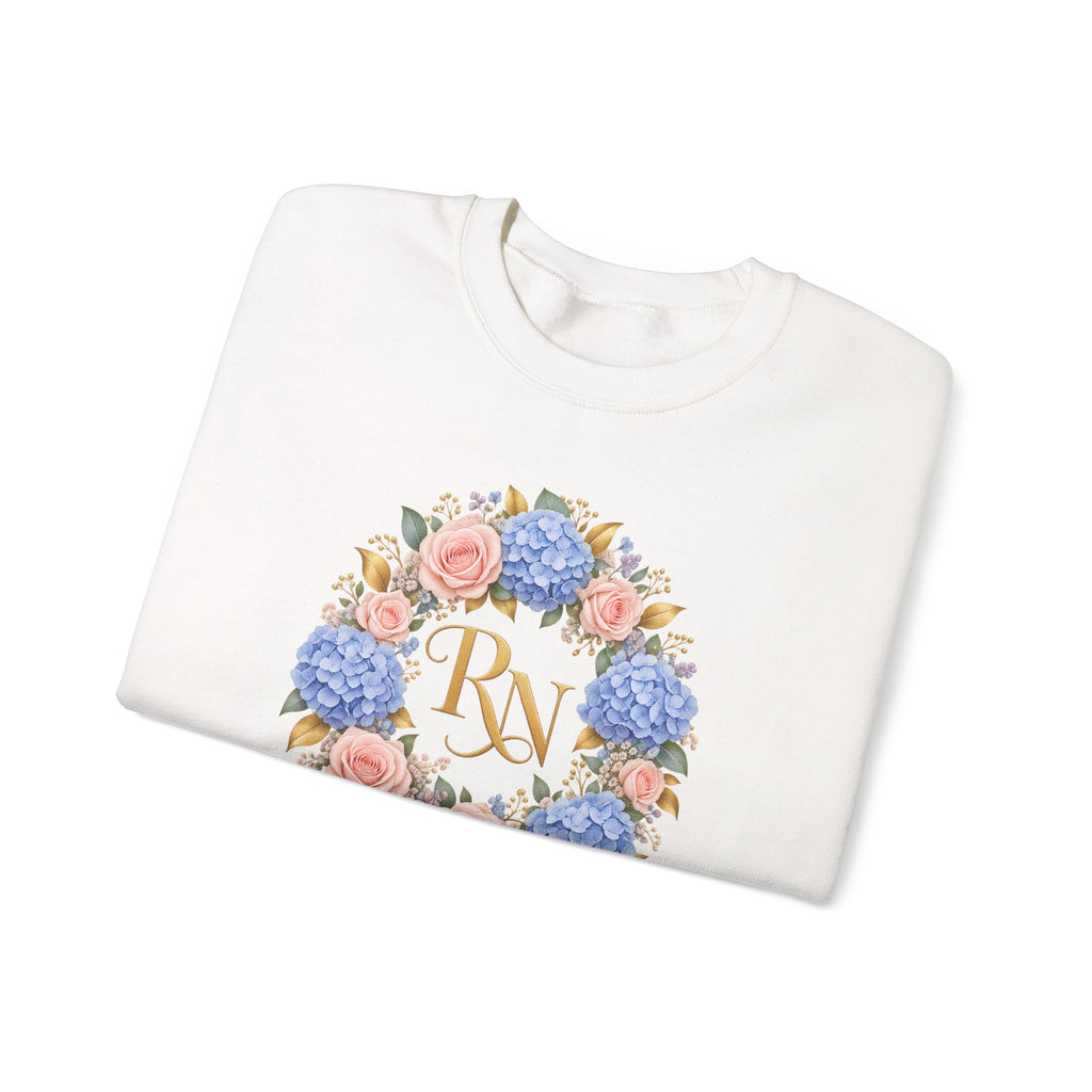 Hydrangea Wreath RN Crewneck Sweatshirt