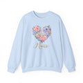 Watercolor Heart EKG Nurse Crewneck Sweatshirt