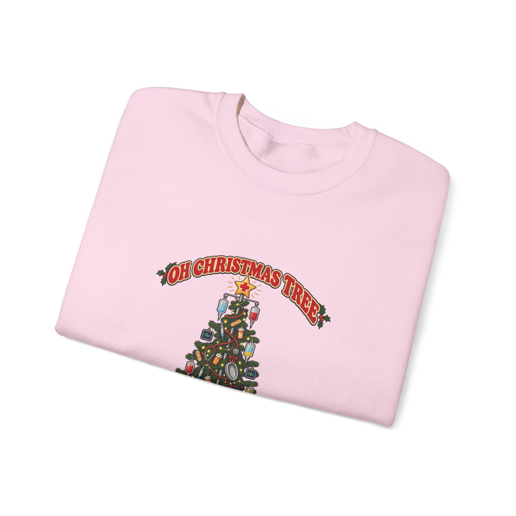 Oh Christmas Tree How Lovely Are Your Bedpans Nurse Crewneck Sweatshirt