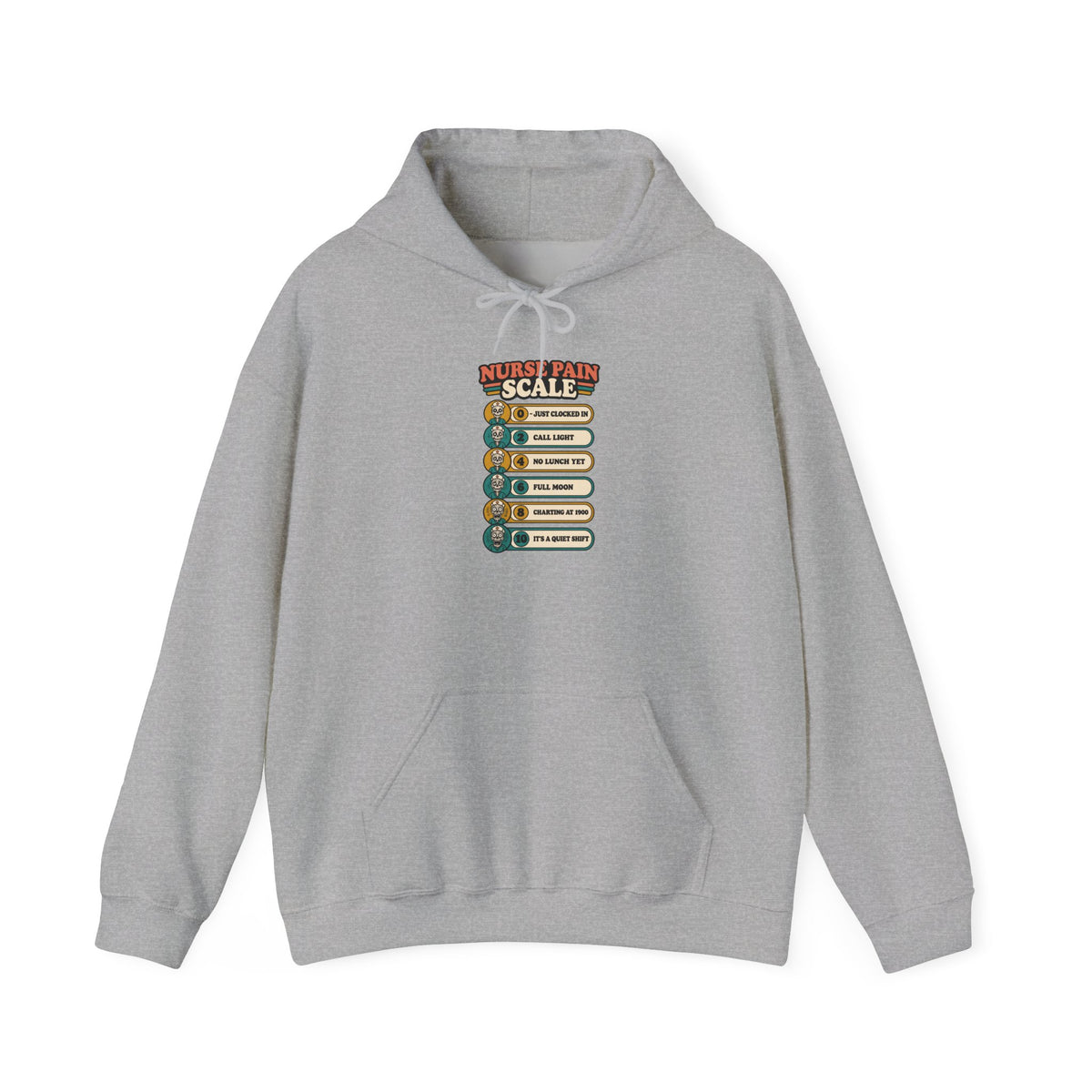 Nurse Pain Scale Funny Skeleton Nurse Hoodie