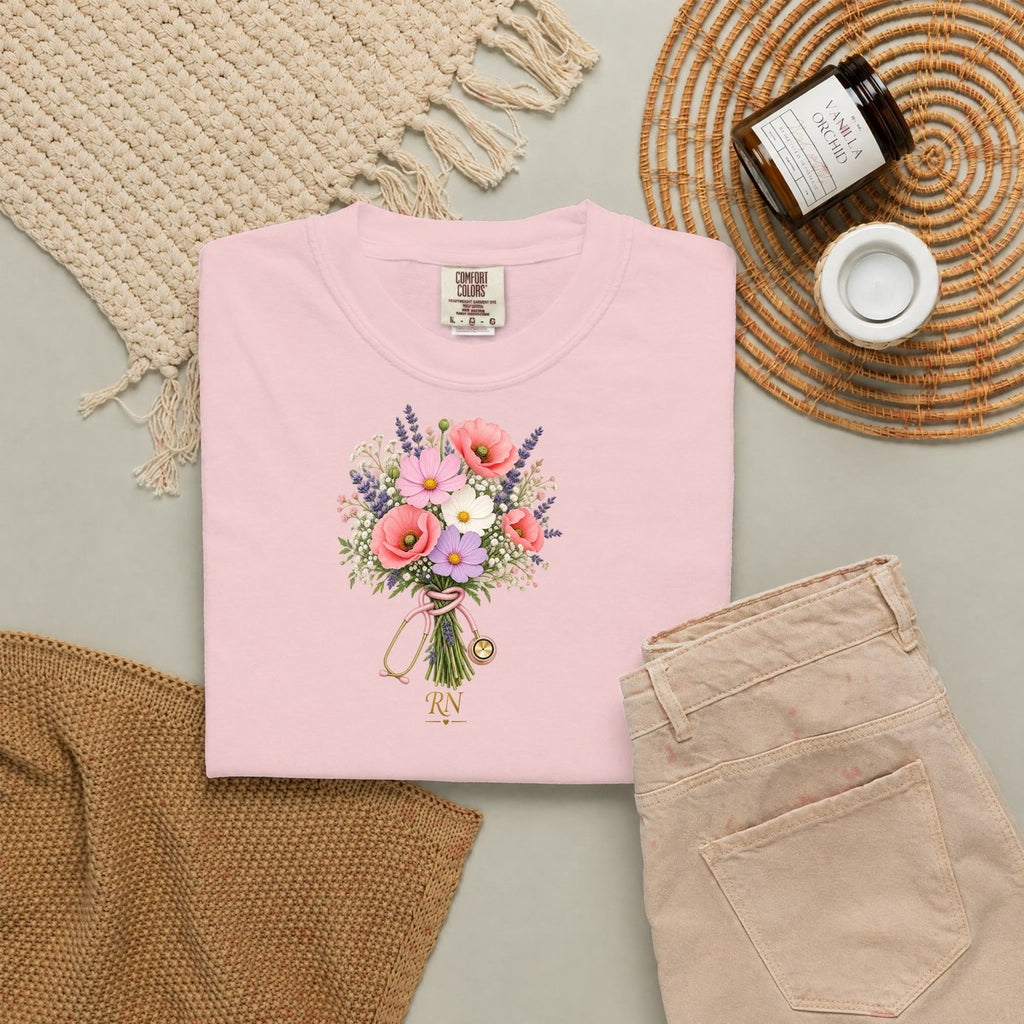 Wildflower Stethoscope RN Tee