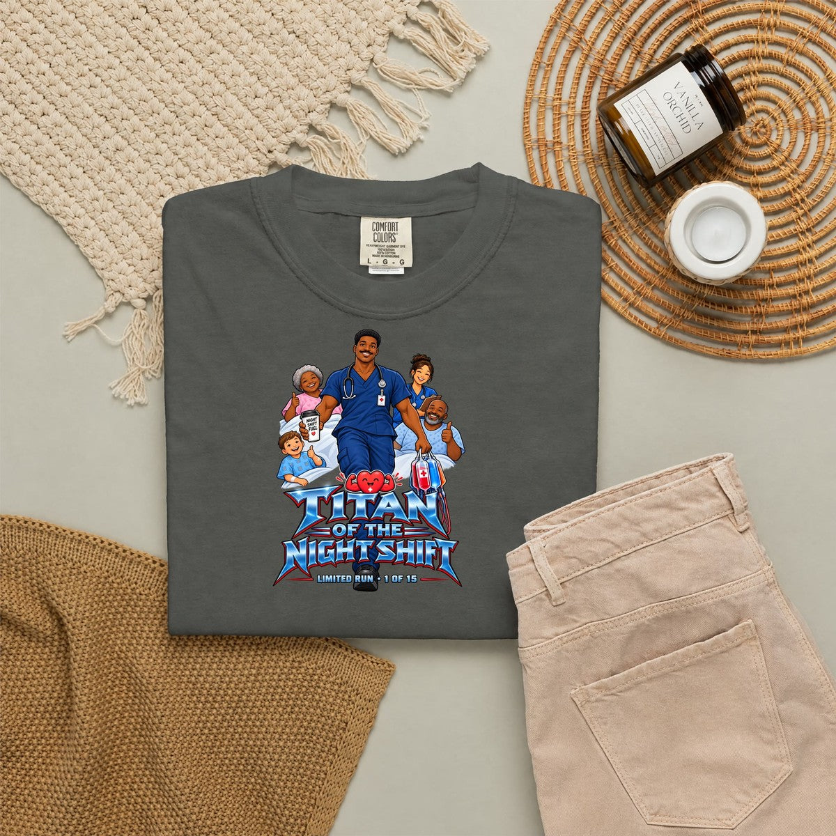 Titan of the Night Shift Hip Replacement Nurse Limited Edition Comfort Colors T-Shirt