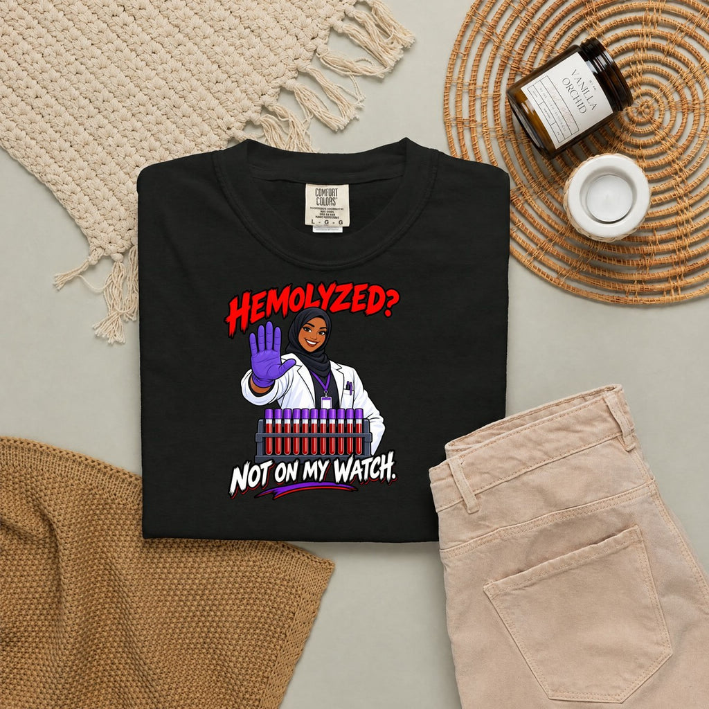 Hemolyzed Not on My Watch Women's Lab Tech Comfort Colors T-Shirt